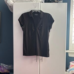Calvin Klein Black V-Neck Blouse